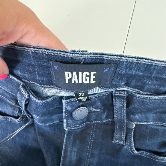 NWT PAIGE Transcend Vintage Skyline Ankle Peg Skinny Jeans - Size 23 - Picture 7 of 10